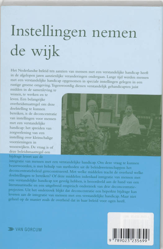 Achterkant van instellingen nemen de wijk