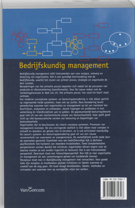 Achterkant van Bedrijfskundig management