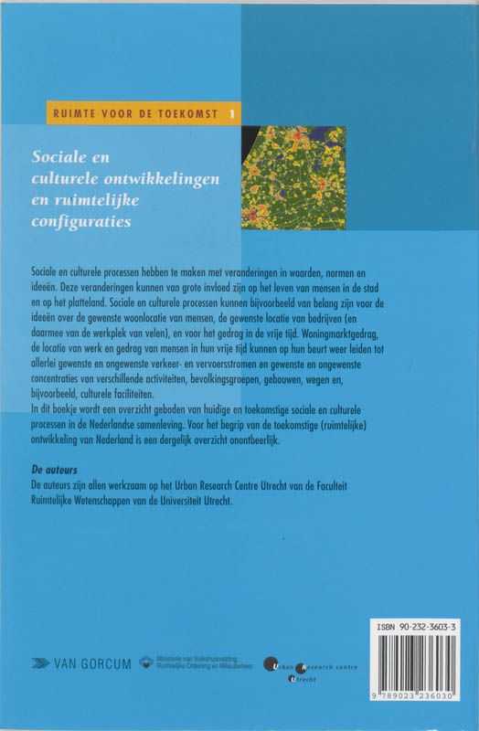 Achterkant van Sociale en culturele ontwikkelingen en ruimtelijke configuraties