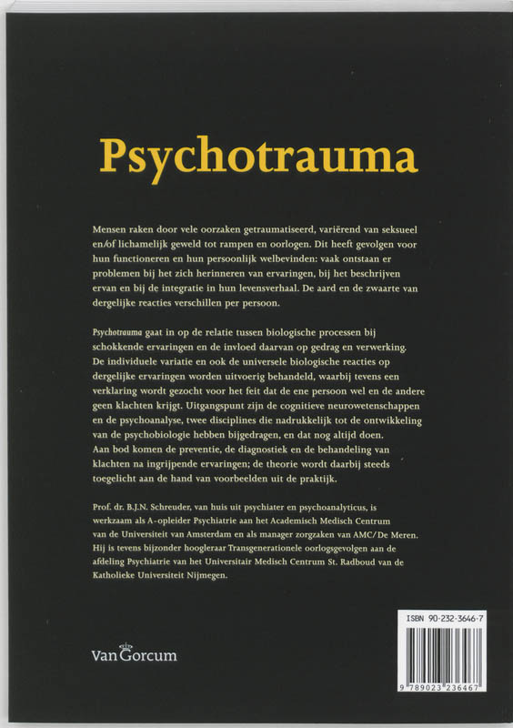 Achterkant van Psychotrauma