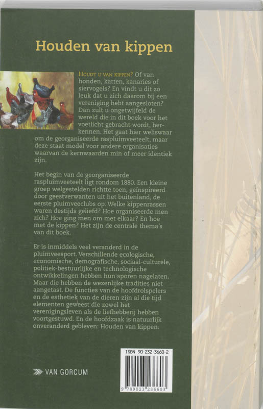 Achterkant van Houden van kippen