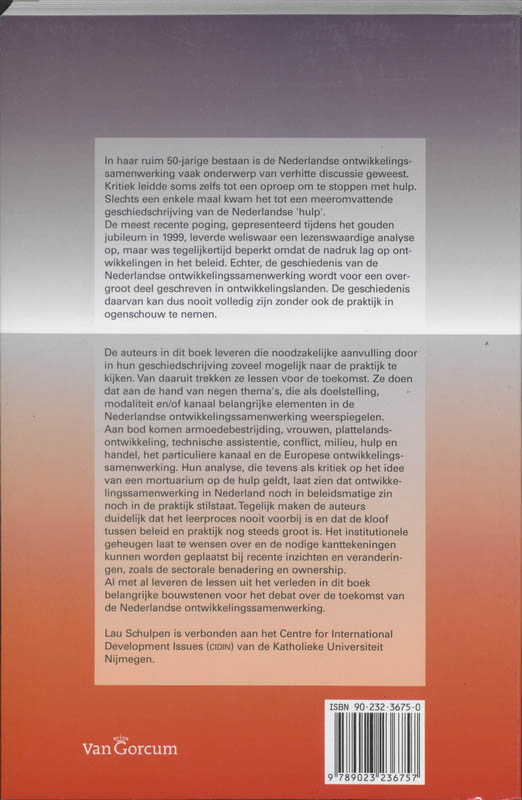 Achterkant van Hulp in ontwikkeling