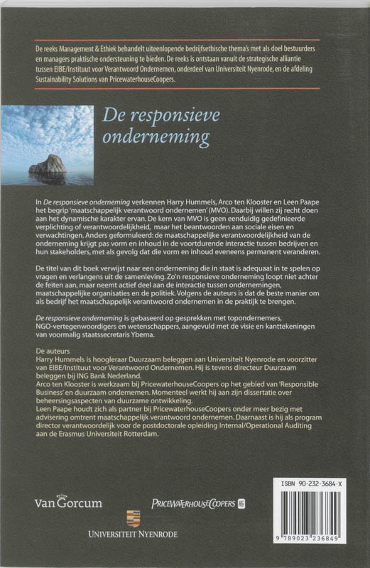 Achterkant van De responsieve onderneming