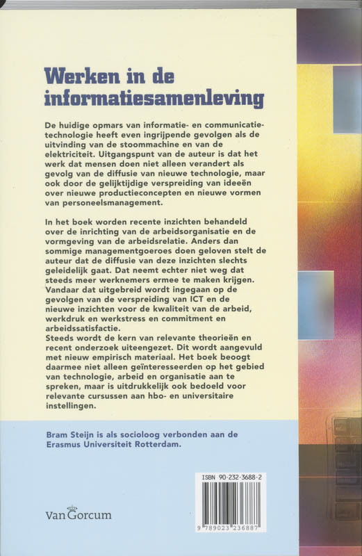 Achterkant van Werken in de informatiesamenleving