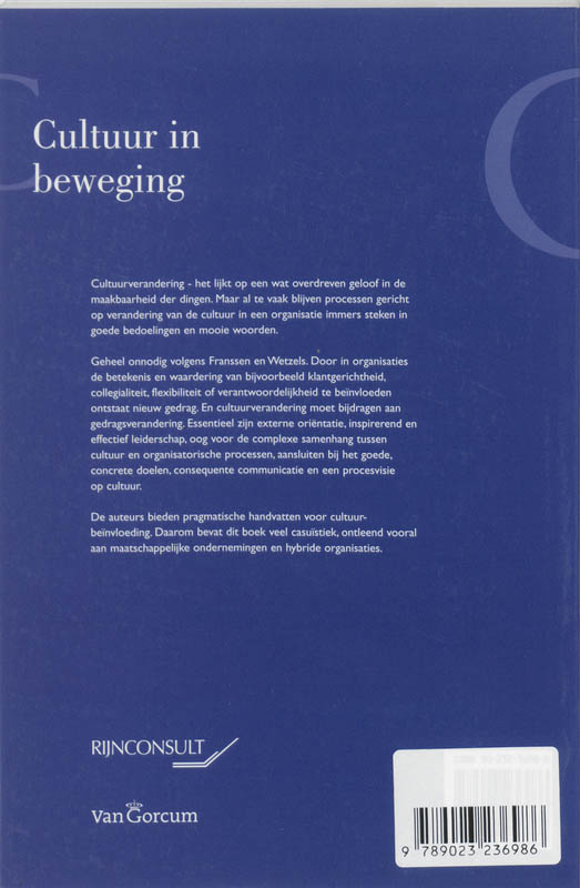 Achterkant van Cultuur in beweging