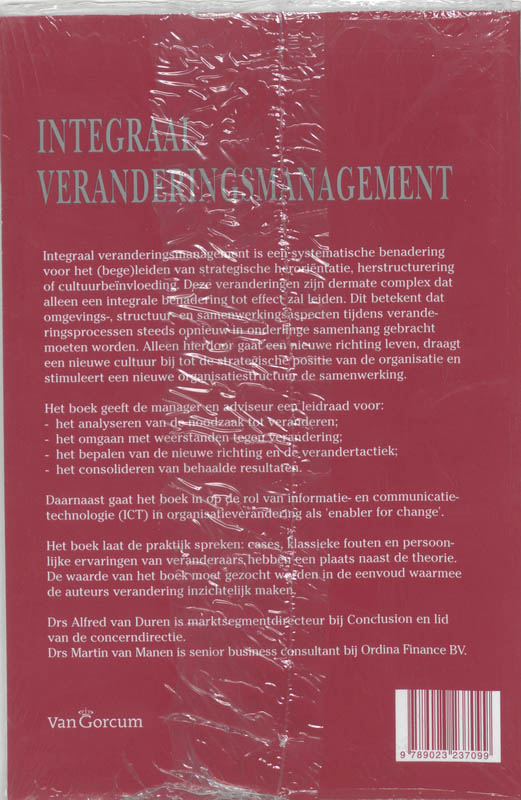 Achterkant van Integraal veranderingsmanagement