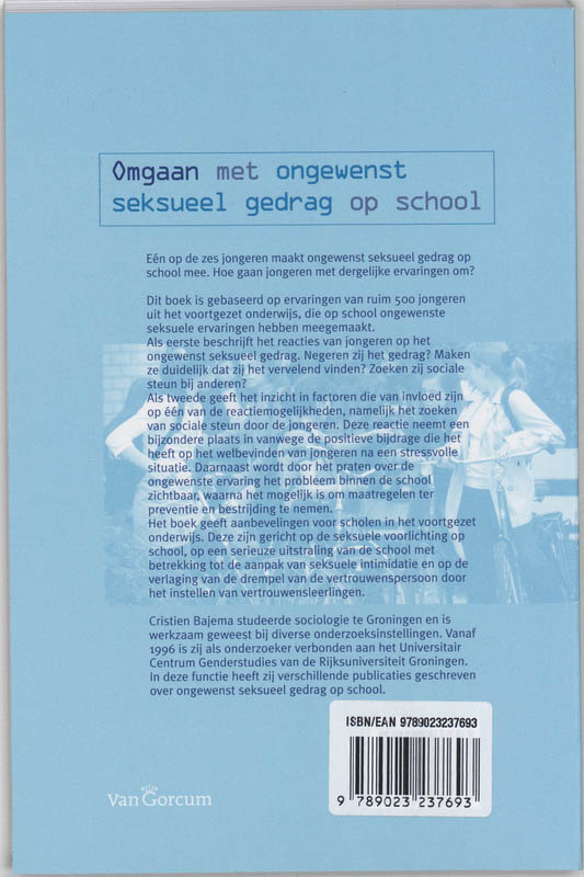 Achterkant van Omgaan met ongewenst seksueel gedrag op school