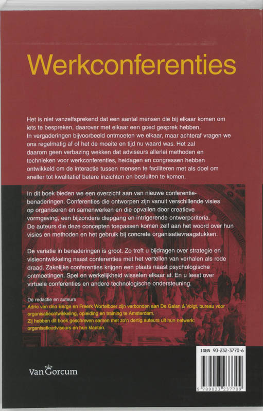 Achterkant van Werkconferenties