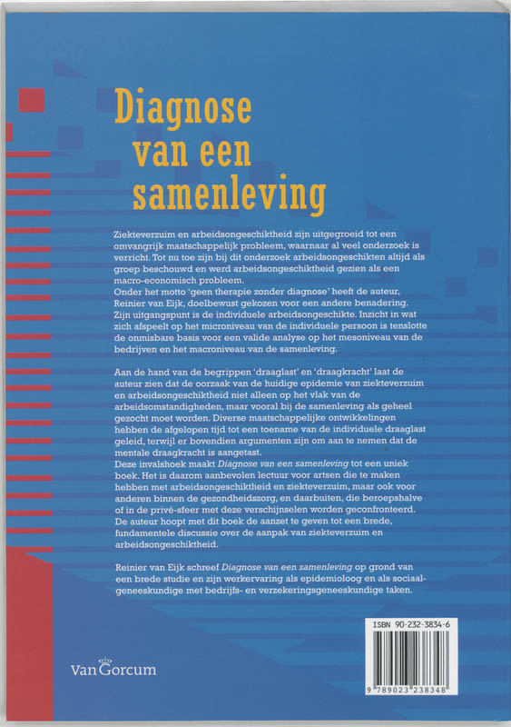 Achterkant van Diagnose van een samenleving