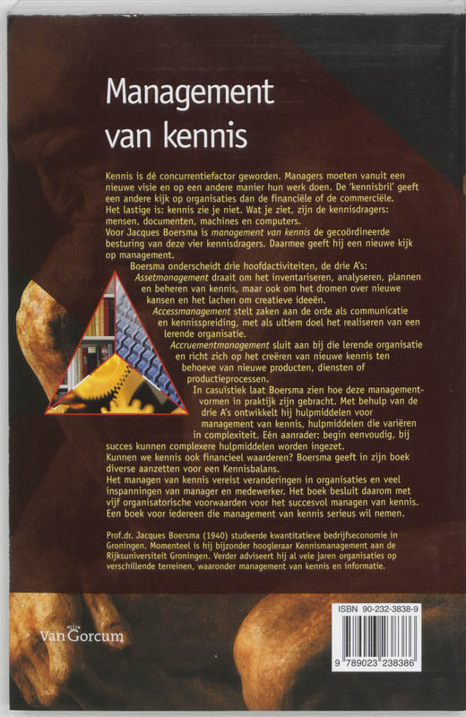 Achterkant van Management van kennis