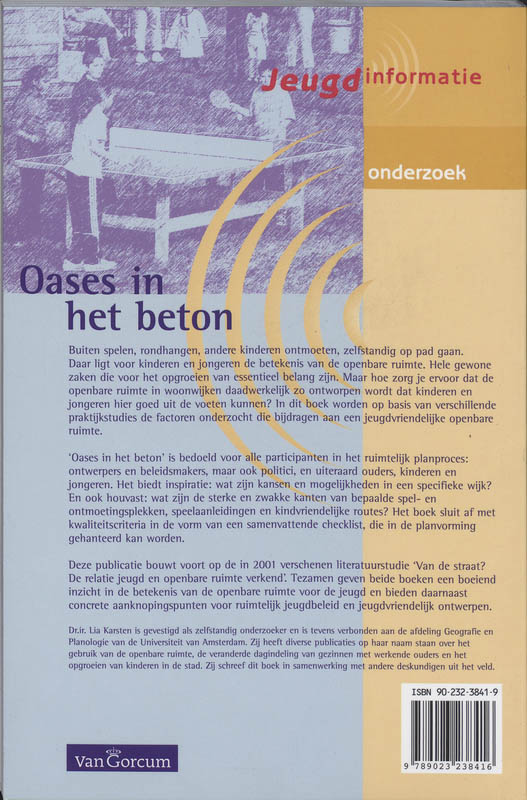 Achterkant van Oases in het beton