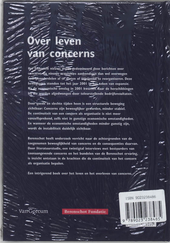 Achterkant van Over leven van concerns