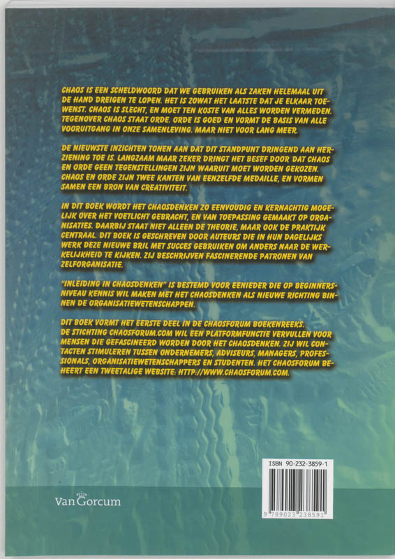 Achterkant van Inleiding in chaosdenken