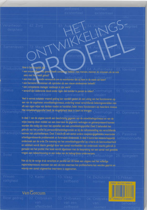 Achterkant van Het Ontwikkelingsprofiel in de praktijk