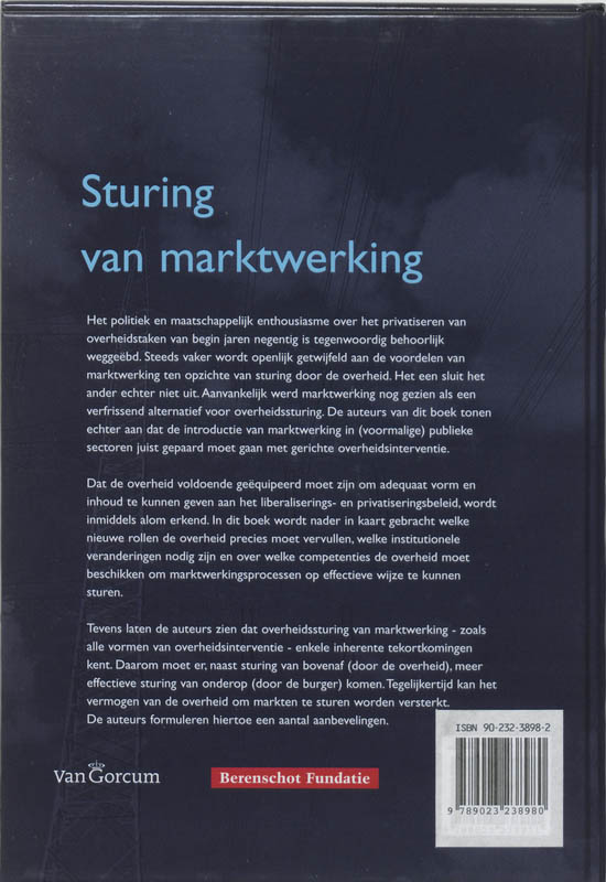 Achterkant van Sturing van marktwerking