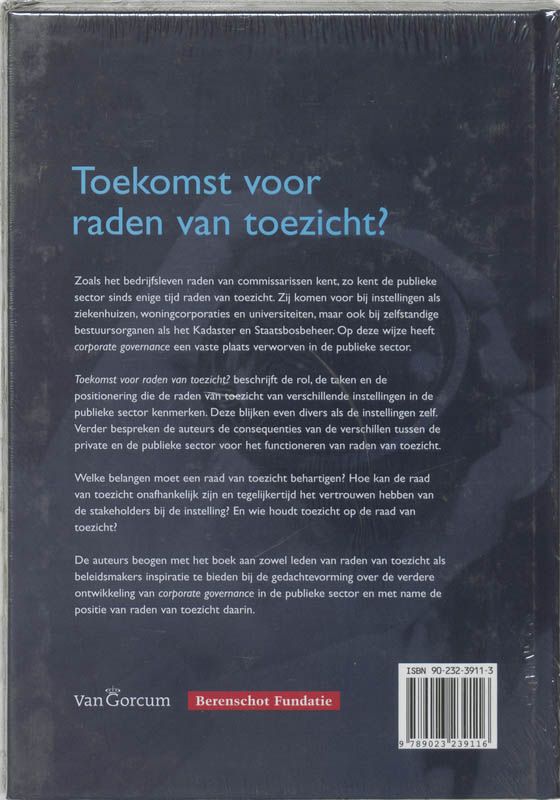 Achterkant van Toekomst voor Raden van Toezicht