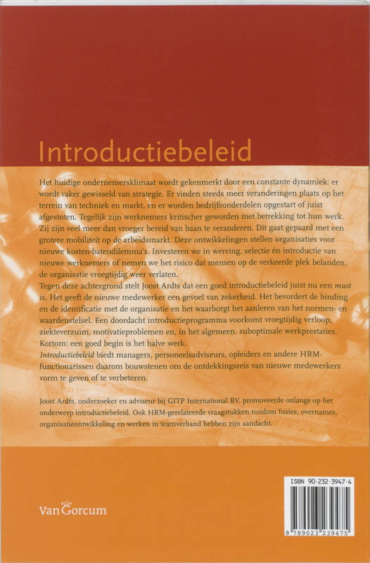 Achterkant van Introductiebeleid