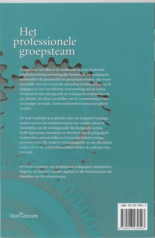 Achterkant van Het professionele groepsteam