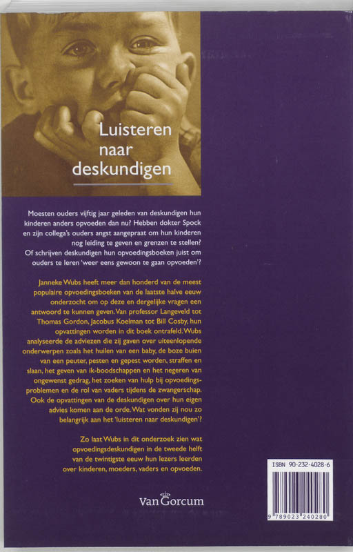 Achterkant van Luisteren naar deskundigen