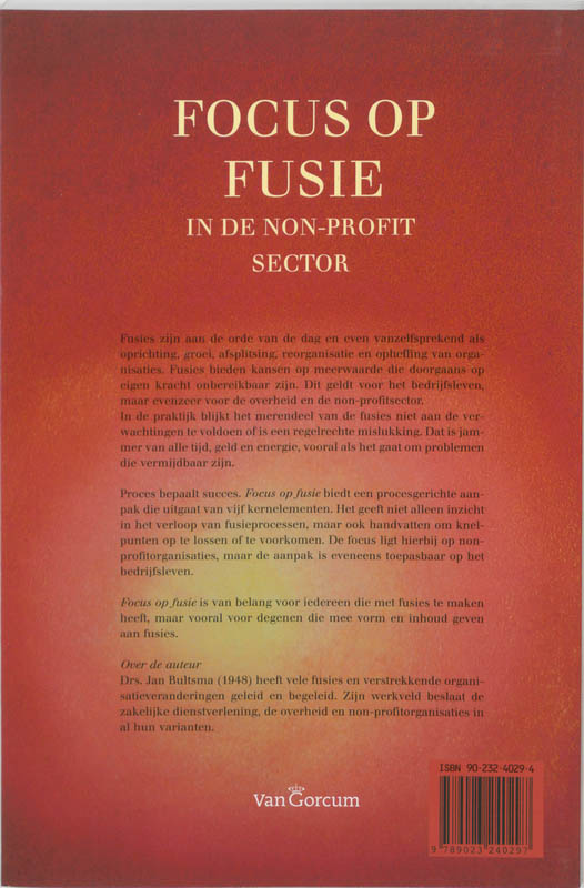 Achterkant van Focus op fusie in de non-profitsector