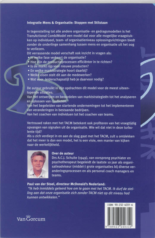 Achterkant van Integratie Mens & Organisatie