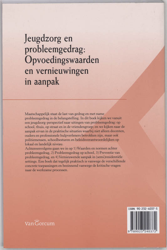 Achterkant van Jeugdzorg en probleemgedrag
