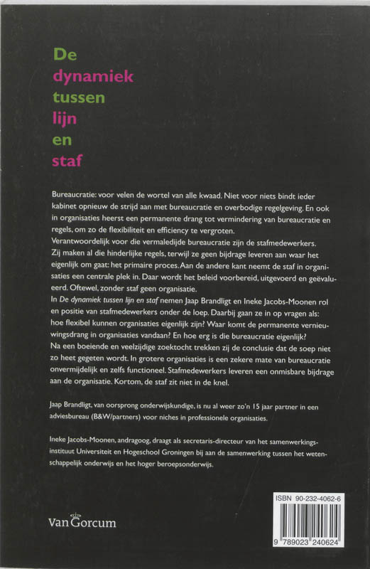 Achterkant van De dynamiek tussen lijn en staf