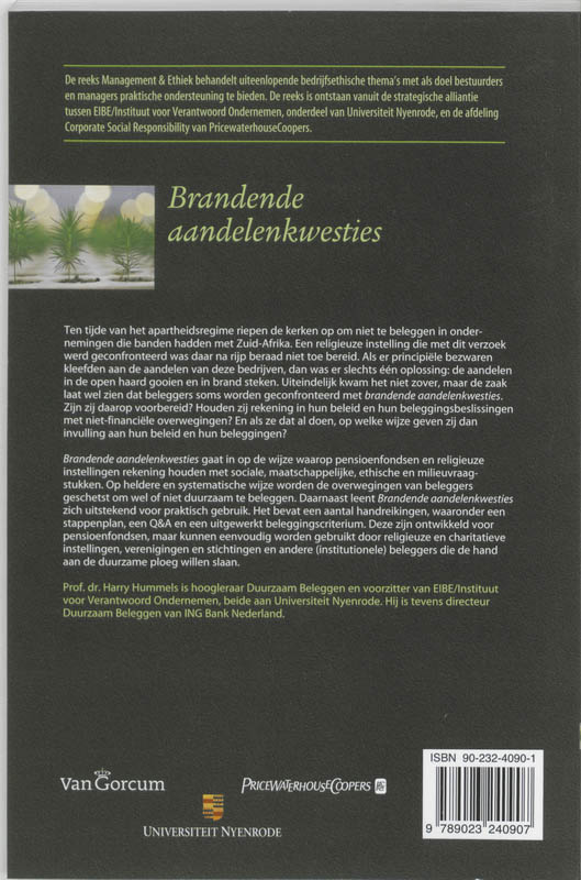 Achterkant van Brandende aandelenkwesties