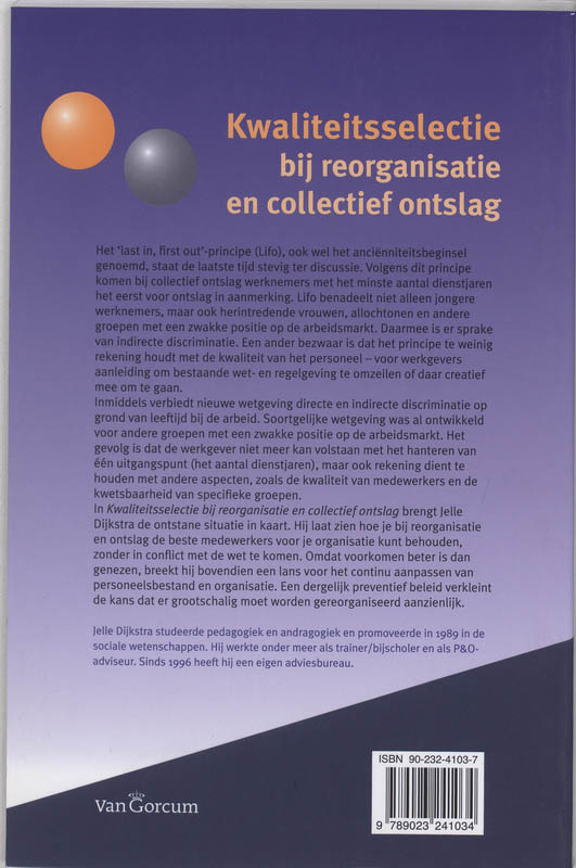 Achterkant van Kwaliteitsselectie bij reorganisatie en collectief ontslag