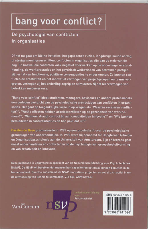 Achterkant van Bang voor conflict?