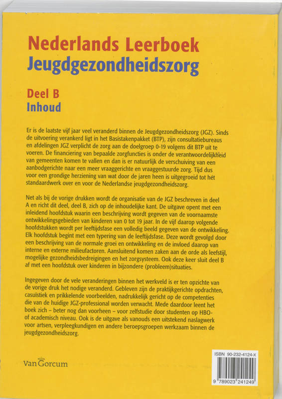 Achterkant van B Inhoud