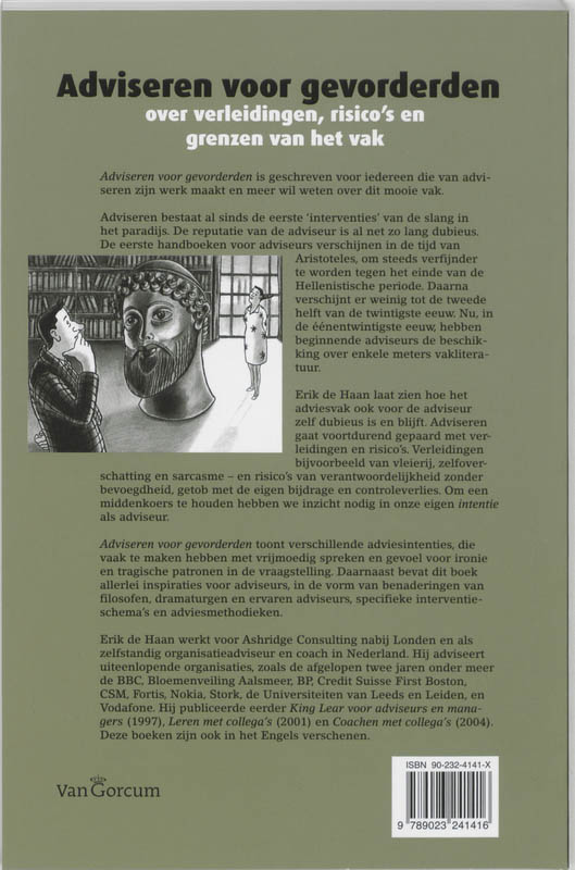 Achterkant van Adviseren voor gevorderden