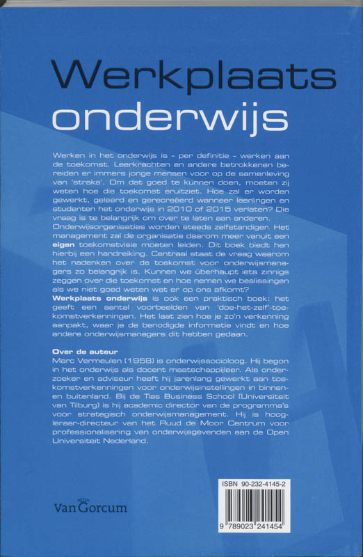 Achterkant van Werkplaats onderwijs