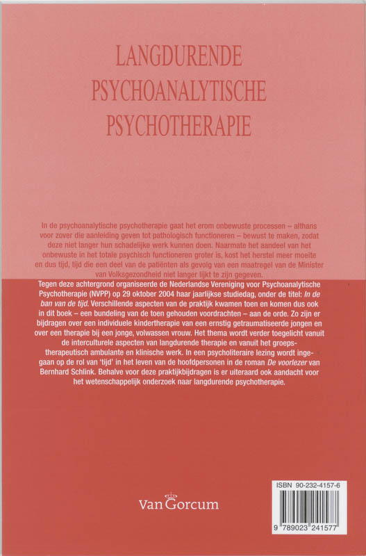 Achterkant van Langdurige psychoanalytische psychotherapie