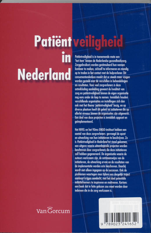 Achterkant van Patiëntveiligheid in Nederland