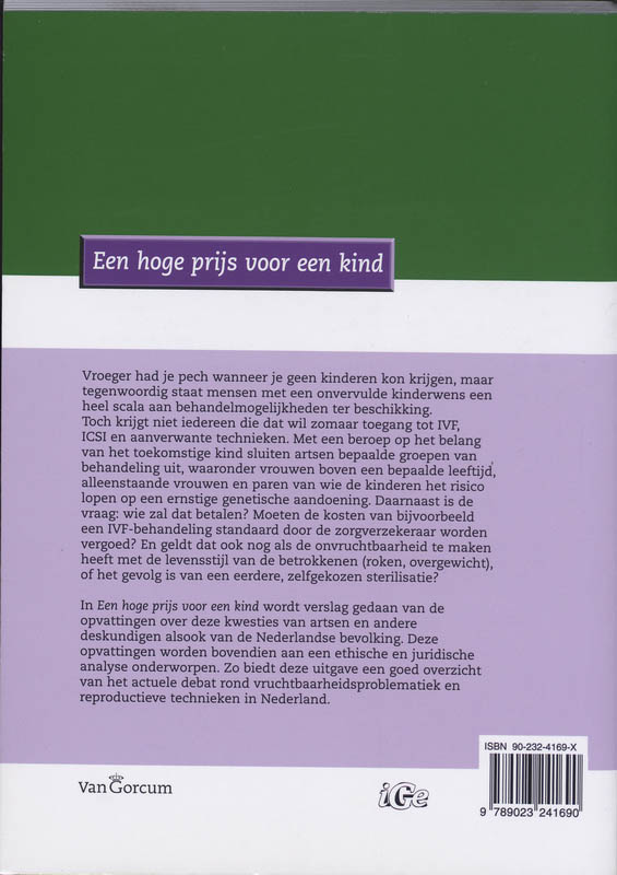 Achterkant van Een hoge prijs voor een kind