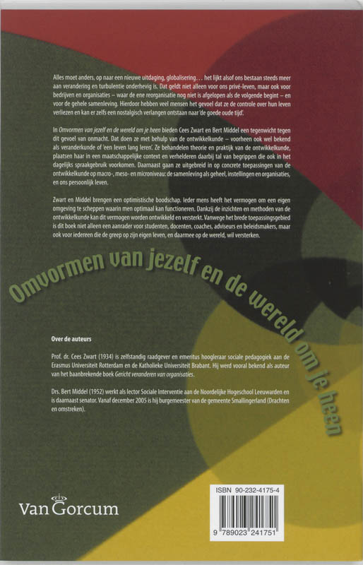 Achterkant van Omvormen van jezelf en de wereld om je heen
