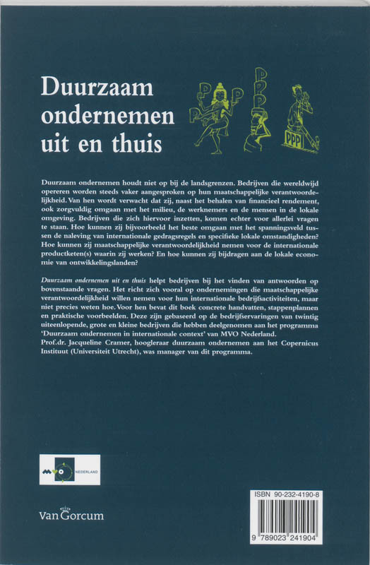 Achterkant van Duurzaam ondernemen uit en thuis