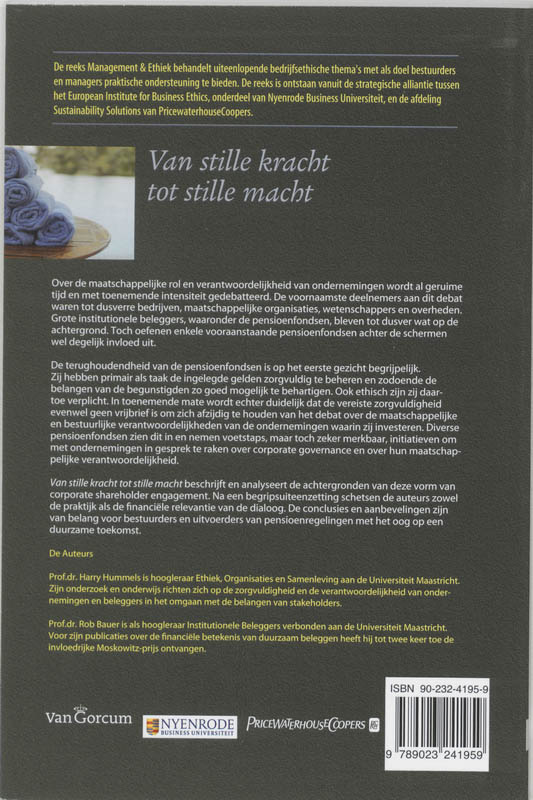 Achterkant van Van stille kracht naar stille macht