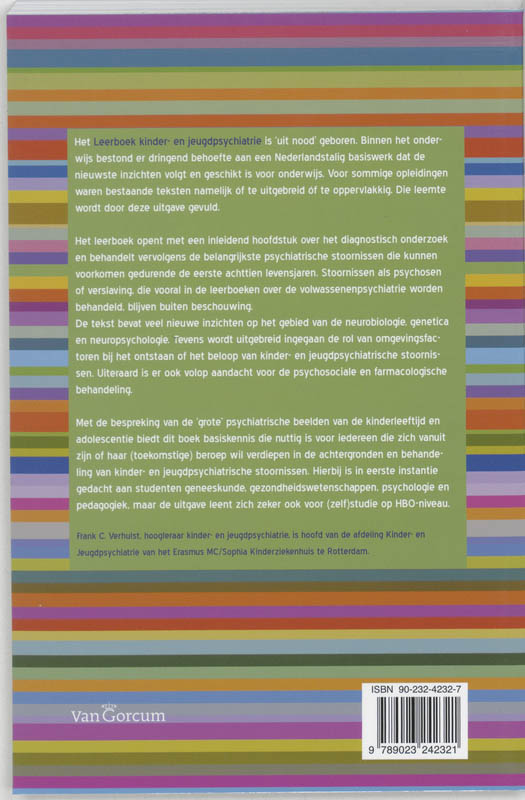 Achterkant van Leerboek kinder- en jeugdpsychiatrie