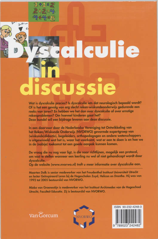 Achterkant van Dyscalculie in discussie