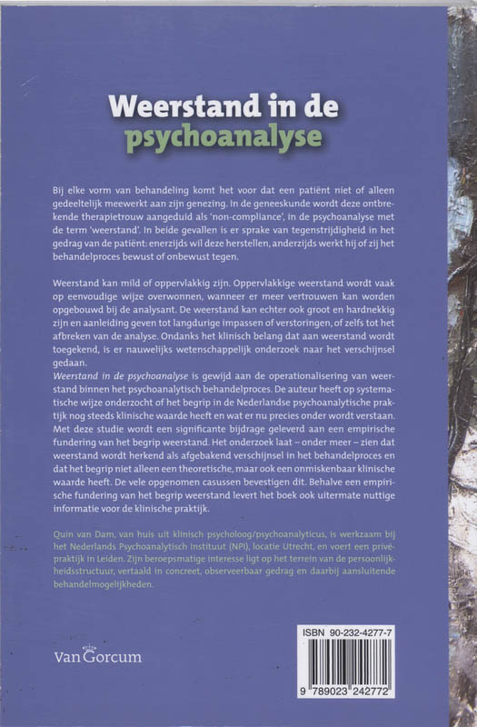 Achterkant van Weerstand in de psychoanalyse