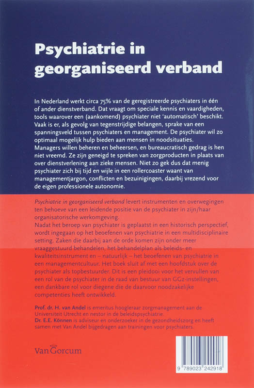 Achterkant van Psychiatrie in georganiseerd verband