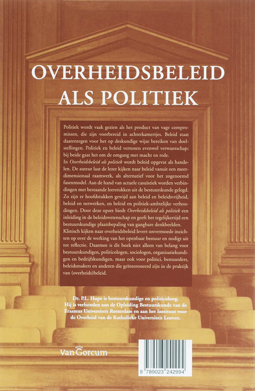 Achterkant van Overheidsbeleid als politiek