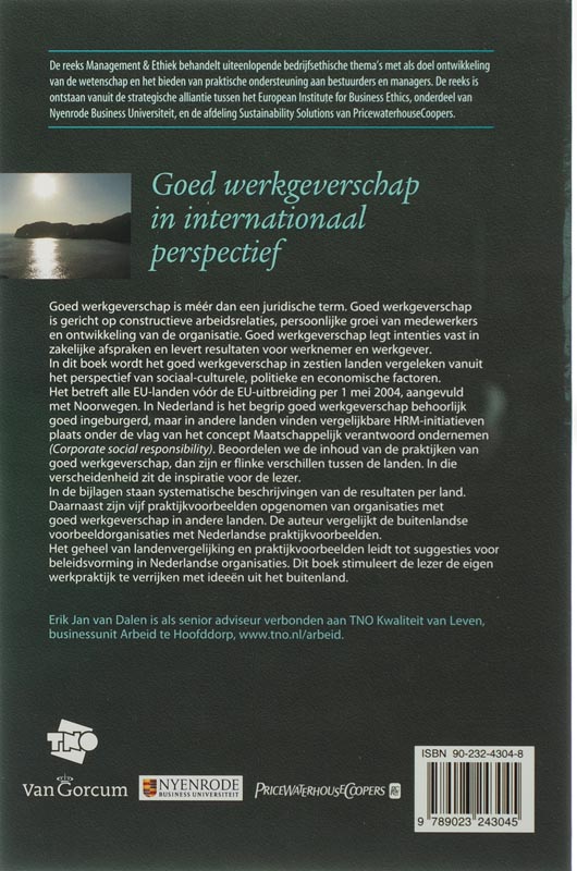 Achterkant van Goed werkgeverschap in internationaal perspectief