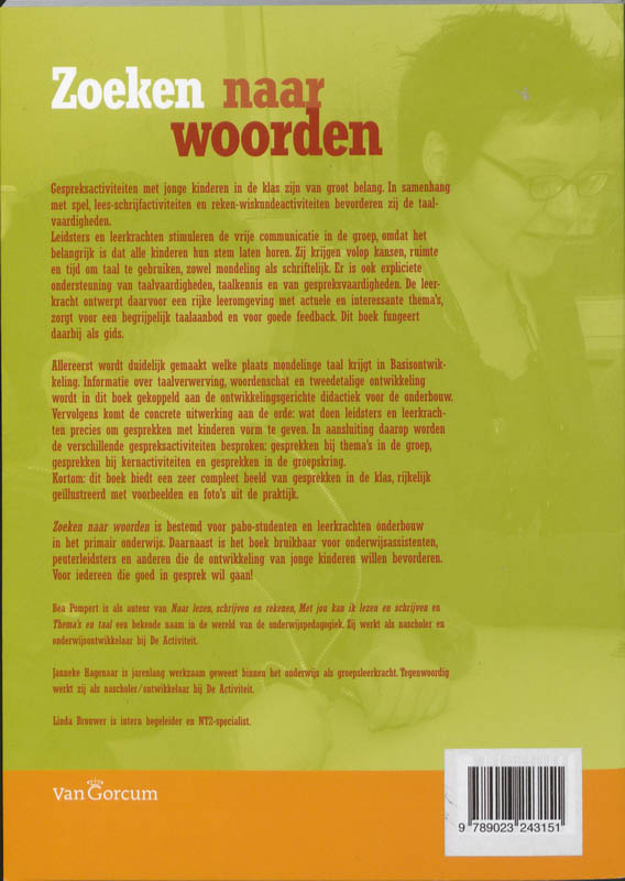 Achterkant van Zoeken naar woorden