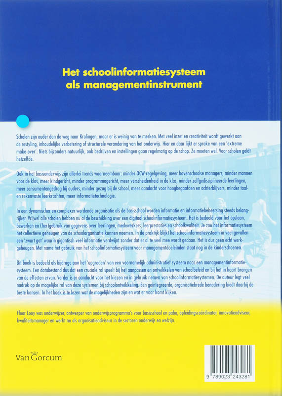 Achterkant van Het schoolinformatiesysteem als managementinstrument