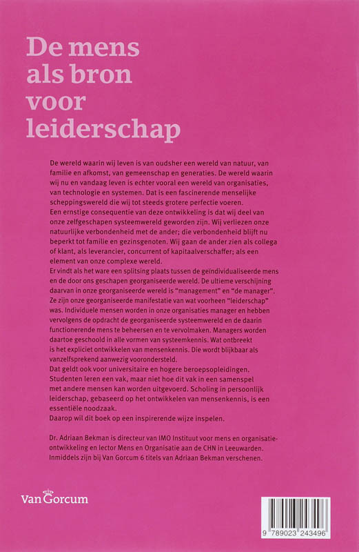 Achterkant van De mens als bron voor leiderschap