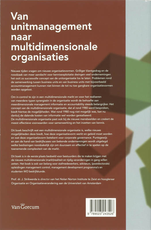 Achterkant van Van unitmanagement naar de multidimensionale organisatie