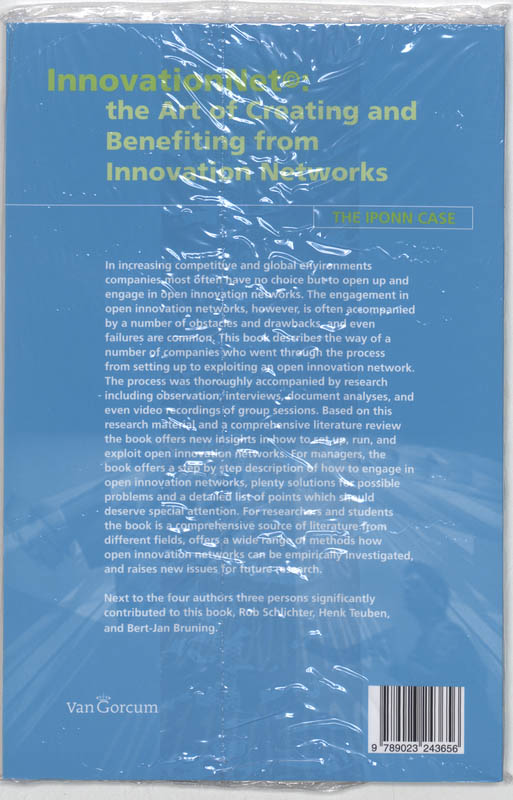 Achterkant van InnovationNet: the Art of Creating and Benefiting from Innovation Networks